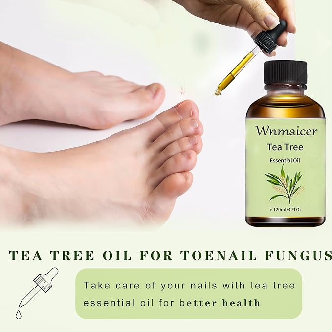 Tea Tree Oil 4 Fl Oz - Premium Tea Tree Essential Oil for Skin, toenail, Hair, DIY Soap, Aromatherapy, Massage 120 ml