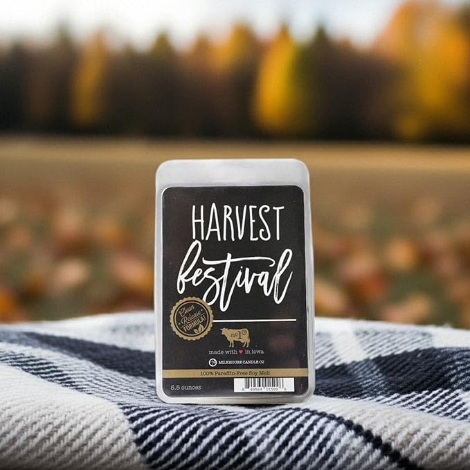 Milkhouse Candle Company Harvest Festival Soy Wax Melts - Cinnamon Stick | Clove | Warm Vanilla Scented - 5.5 oz, Hand-Poured, Premium Fragrance Oil, Made in the USA