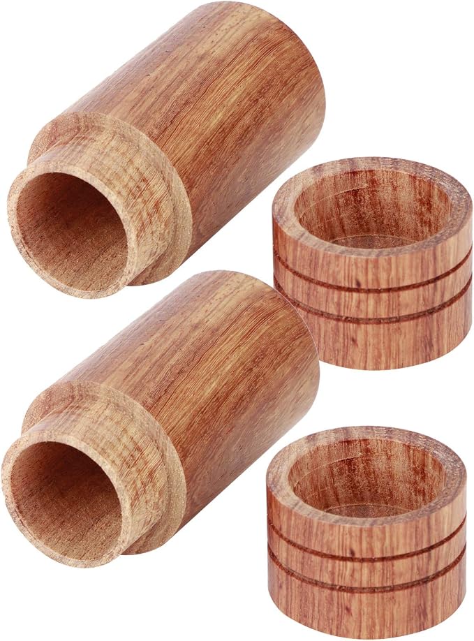 Zerodis 10Pcs Wooden Essential Oil Cylinder Box Storage Bottle Container Leak Proof Travel Carrier Case with Safe Independent Packaging for Aromatherapy DIY and Portable Use (2.9 outer diameter)