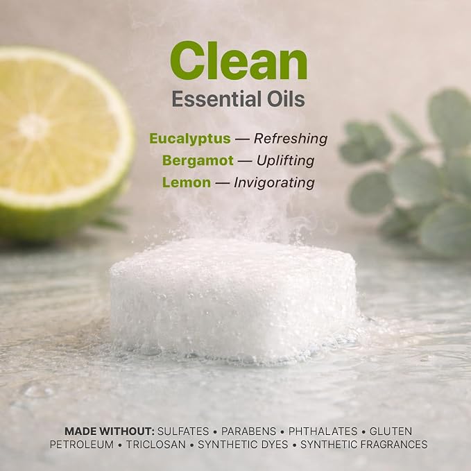 Shower Steamers Aromatherapy - USA Made with Natural, Organic Ingredients & Eucalyptus Essential Oil, Large Shower Bombs, Energizing Sport Shower Tablets for Men & Women, Unique Self Care Gifts