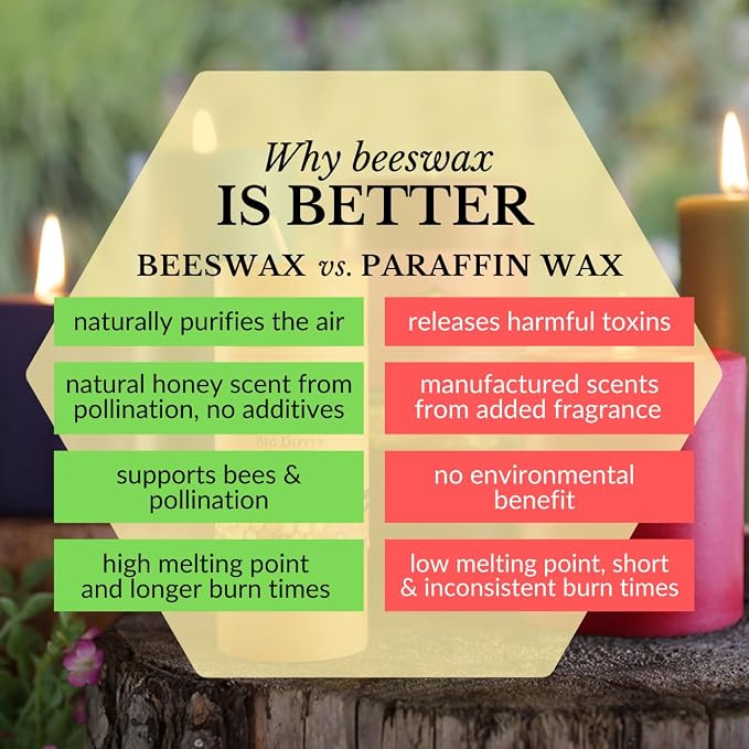 Big Dipper Wax Works Beeswax Aromatherapy Candle, Radiance, Pillar Candle, Ylang Ylang & Tangerine Scented, 40-Hour Burn, Pure Essentail Oils, 2" x 4.75"