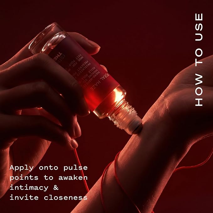 STRING THEORY x Off Campus - Hannah - Women's Pheromone Roll On Perfume Oil - Spicy & Sweet Vanilla Amber Boozy Gourmand Musk - Dark Rum, Vanilla, Tonka Bean - Lasts 3 Hrs Long - Phero-Mimetic Perfume
