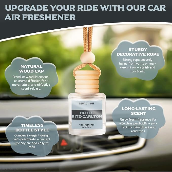 Car Air Freshener Diffuser Hanging, Hotel Ritz-Carlton Fragrance Oil