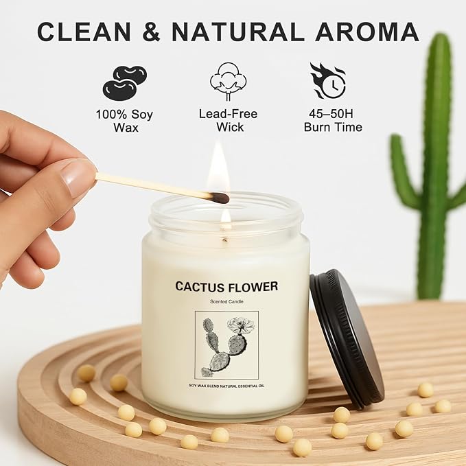 Scented Candles for Home,4 Pack Soy Candle Gift Set with 4 Fragrance Scents,Aromatherapy Lavender Floral & Wood Candles for Relaxation,Long Lasting Spa Candles for Bedroom Bathroom Gifts for Women