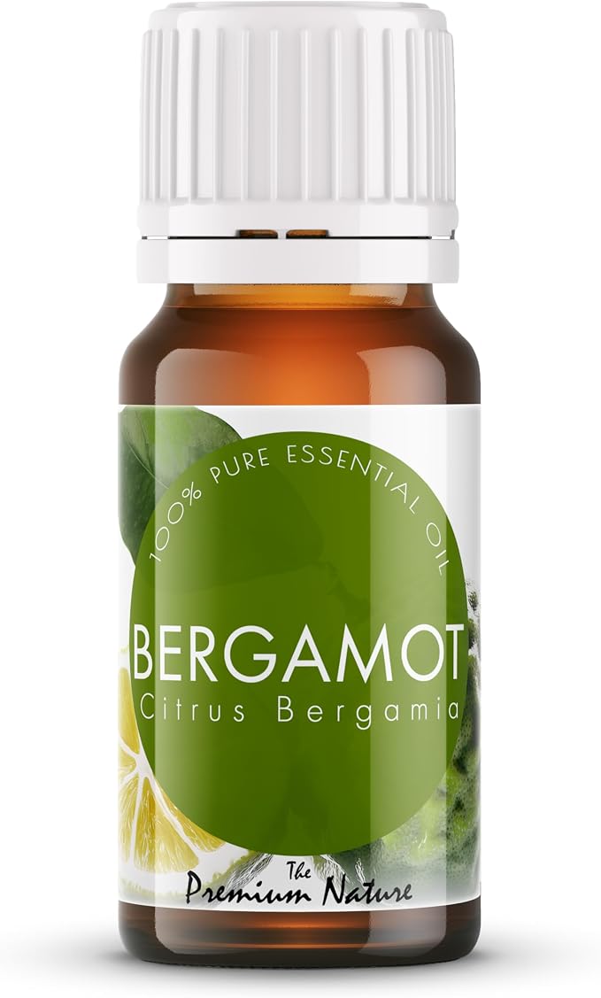 Organic Bergamot Essential Oil | 100% Pure & Natural Citrus bergamia Peel Oil with Fresh Citrus Floral Aroma | for Diffuser, Candle Making & DIY Aromatherapy Blends, 0.34 fl oz
