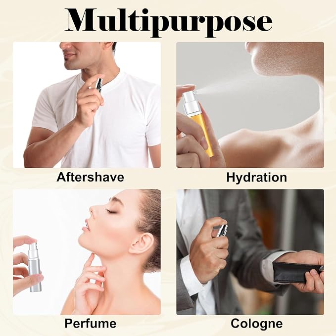 10ml Perfume Travel Bottle, 3pcs Perfume Atomiser Refillable, Spray Bottles, Portable for Travel Holiday Women Man