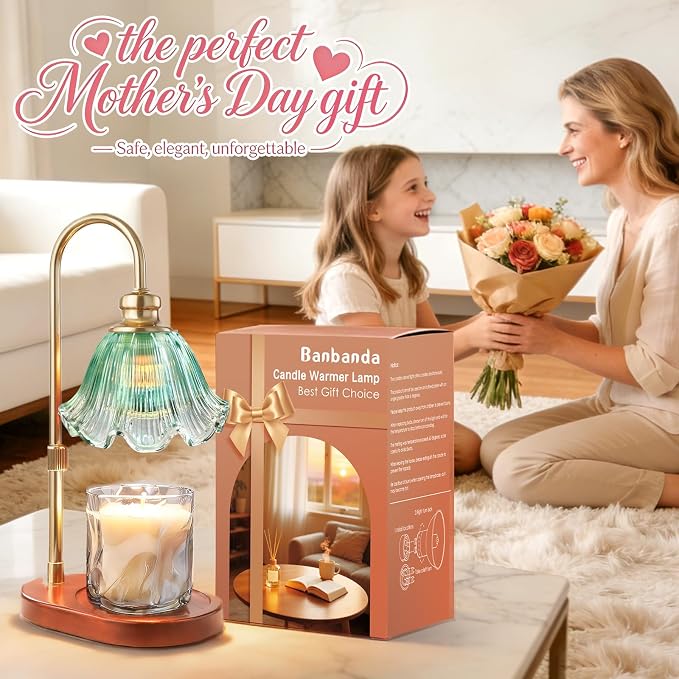 Candle Warmer Lamp with Timer, Christmas Decorations Indoor, Birthday Gifts for Women Mom, Warming Gifts for Office, Dorm, Apartment & New Home Decor