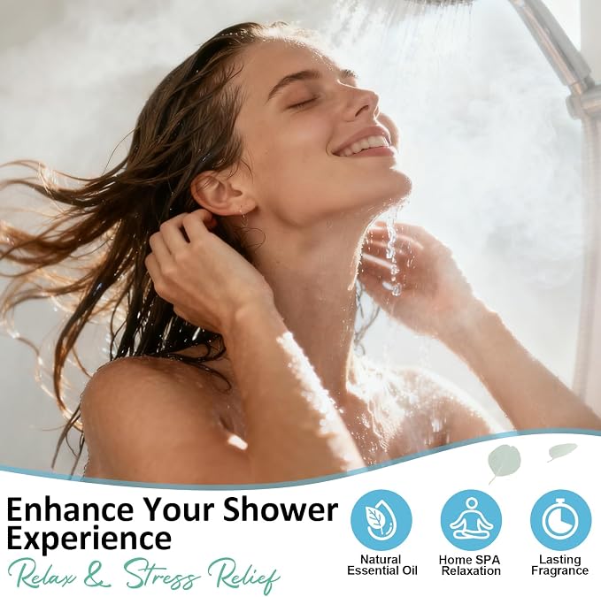 Shower Steamers Aromatherapy Birthday Gifts for Women - 8 Pcs Mothers Day Gifts for Mom Wife Daughter Grandma, Self Care with Natural Essential Oils Relaxation Home Spa Gift Set (Blue)