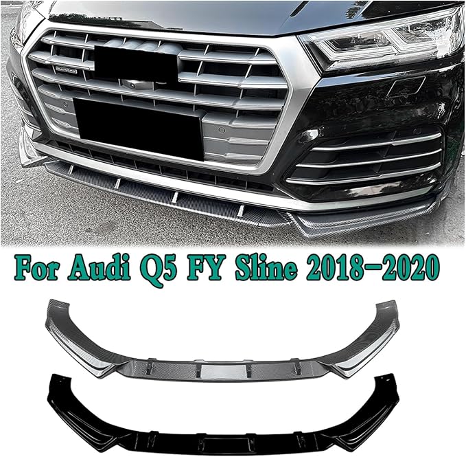 Car Front Bumper Lip Splitter Diffuser Body Kit For Audi Q5 FY S-line 2018-2020 Auto Spoiler Accessories