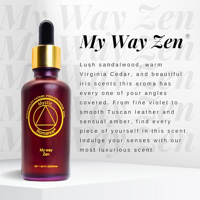 Mystic Romance My Way Zen Premium Home Fragrance Oil - for Aroma Oil Diffusers and Burner Oil Lamps (100ml, Glass) (Pack of 2)