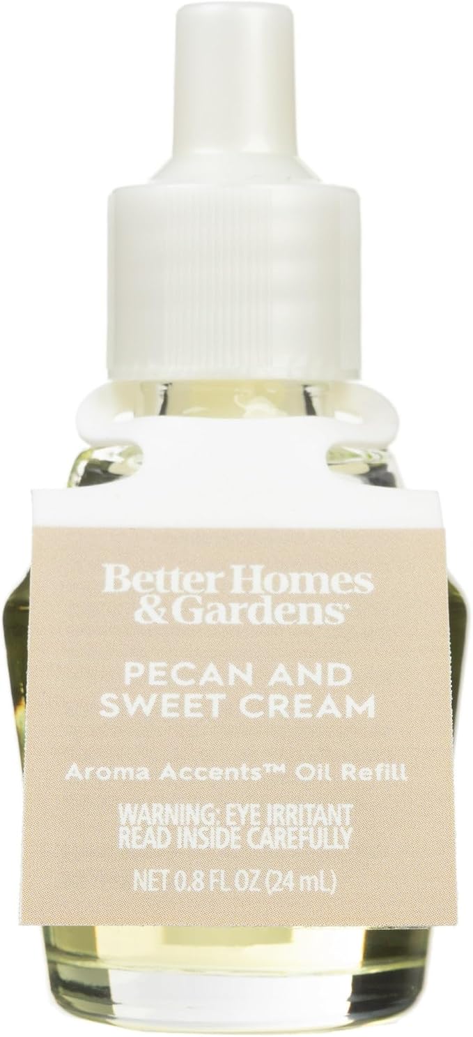 Aroma Accent Fragrance Oil Refill 24 ml By BH&G (2 PACK) (Pecan & Sweet Cream)