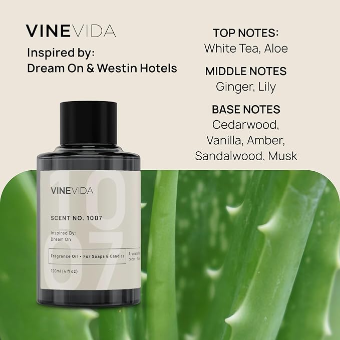 VINEVIDA Prime Reed Diffuser for Home & Bathroom | Long-Lasting Scent Sticks Set | Oil Stick Diffuser | Bathroom Scent - Room Fragrance No. 1007 - Inspired by: Dream On & Westin Hotels
