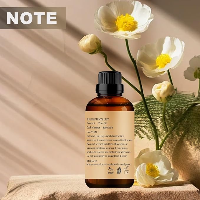 Pine Essential Oil, 120ML Pure and Natural for Aromatherapy Diffuser - 4 Fl Oz