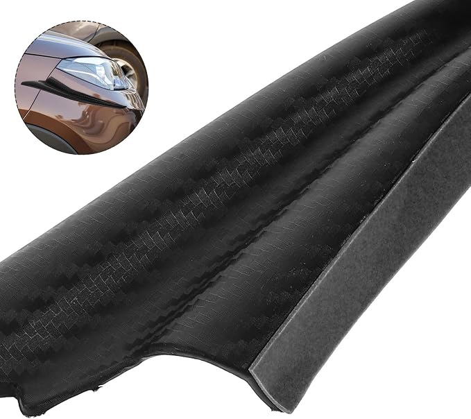 PartyKindom 2pairs Car Spoiler Canards Kit Front Bumper Lip Splitter Diffuser Abs Anti-Collision Auto Body Decoration Accessories for Aerodynamic Wind Deflection and Sporty Exterior Upgrade