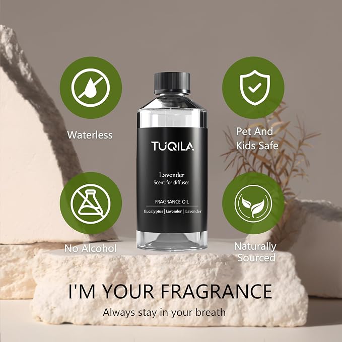 Lavender Oil Essential Oil for Waterless Diffuser 500ML, Aromatherapy Oils with Eucalyptus, Sage, Anise for Waterless Cold Air DiffuserS, Hotel Scent for Home, Spa, Office and Hotel Scenting