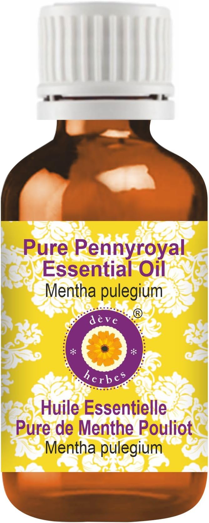 Deve Herbes Pure Pennyroyal Essential Oil (Mentha pulegium) Steam Distilled 30ml (1 oz)