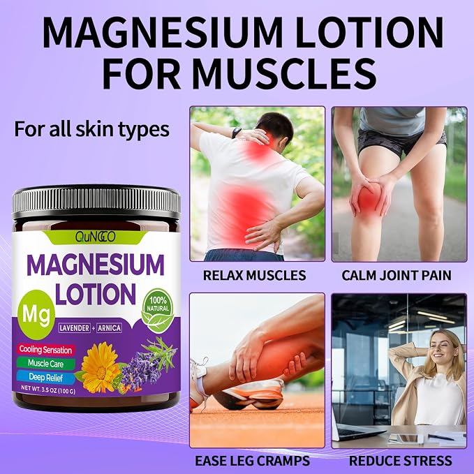 Magnesium Lotion & Pure Magnesium Oil Spray for Sleep, Leg, Muscle Relaxation Unscented, Less Itch, Magnesium Oil Spray with Magnesium Chloride,Lotion with Arnica and Lavender,Skin Friendly