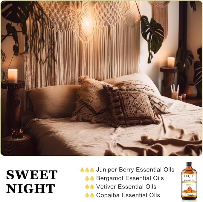 EUQEE Copaiba Essential Oil 118 ml Pure Copaiba Oil Essential Oil with Dropper for Diffusers, DIY Soap, Candle Making, Aromatherapy (4fl oz)