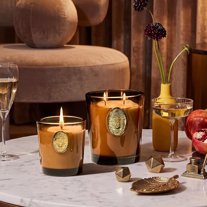 M&SENSE Large Two-Wick Soy Candle | Espresso Hot Fudge & Brown| 19.8 oz, 120H Burn Time | Luxury Scented Candle for Relaxation, Gifting, Home Décor | Ideal for Bedroom, Office, Party Ambiance