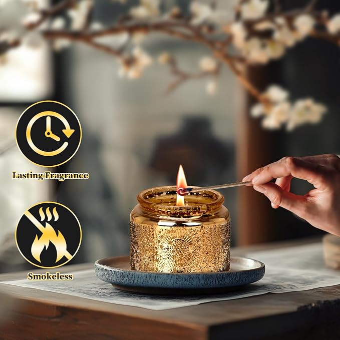 Nialnant Nialnant Sandalwood Rose Scented Candle & Lavender Eucalyptus Candles for Valentine's Day Mother's Day, Retirement Recovery Gift Birthday Christmas Gifts, Soy Wax Candles