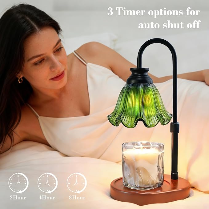 Candle Warmer Lamp with Timer, Christmas Decorations Indoor, Birthday Gifts for Women Mom, Warming Gifts for Office, Dorm, Apartment & New Home Decor