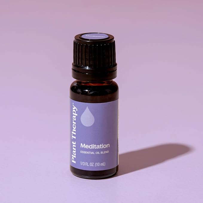 Plant Therapy Meditation Essential Oil Blend 10 mL (1/3 oz) 100% Pure, Undiluted, Calming Aromatherapy for Yoga, Mediation, and Self Care