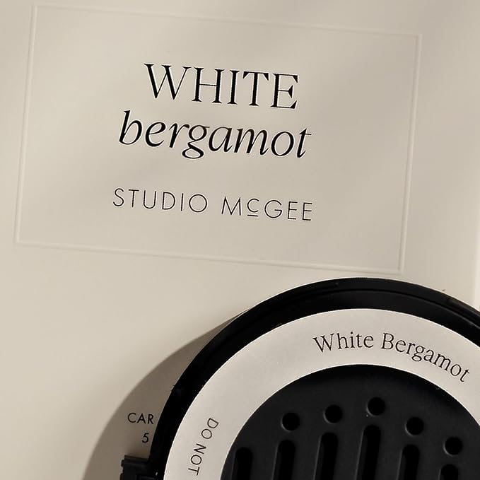 Pura & Studio McGee - Fragrance for Car Diffuser - Clean & Safe Luxury Scent Refill - Long-Lasting for 30 Days of Aroma - Must-Have Accessory - White Bergamot