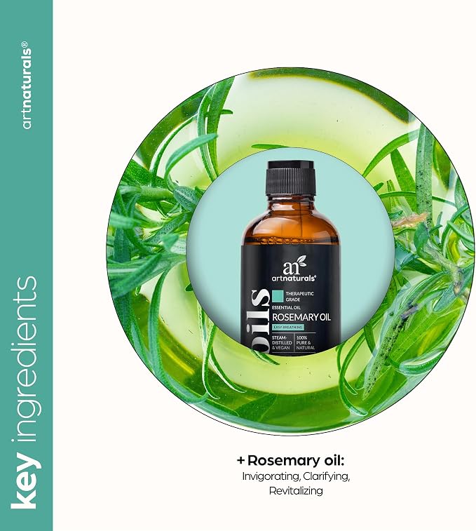 Artnaturals Rosemary Essential Oil (4.0 Fl Oz / 118ml) - 100% Pure Rose Mary Oils - Therapeutic Grade Best for Hair Growth, Natural Healing Solution, Aromatherapy & Diffuser