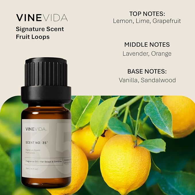VINEVIDA [0.33oz] Fruit Loops Fragrance Oil for Candle Making and Soap Making - Premium Candle Scents for Soy Candles