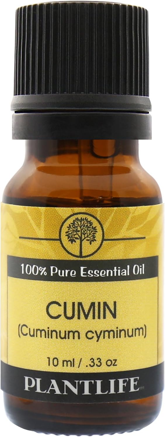 Plantlife Cumin Aromatherapy Essential Oil - Straight from The Plant 100% Pure Therapeutic Grade - No Additives or Fillers - 10 ml