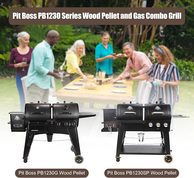 Upgraded Sliding Cover Bottom Kit Replacement for Pit Boss PB1230 Series Combo Pellet Grills,Flame Broiler Parts for Pit Boss PB1230SP, PB1230CC, PB1230G, PB1100PSC2, PB550G Pellet Smoker Accessories