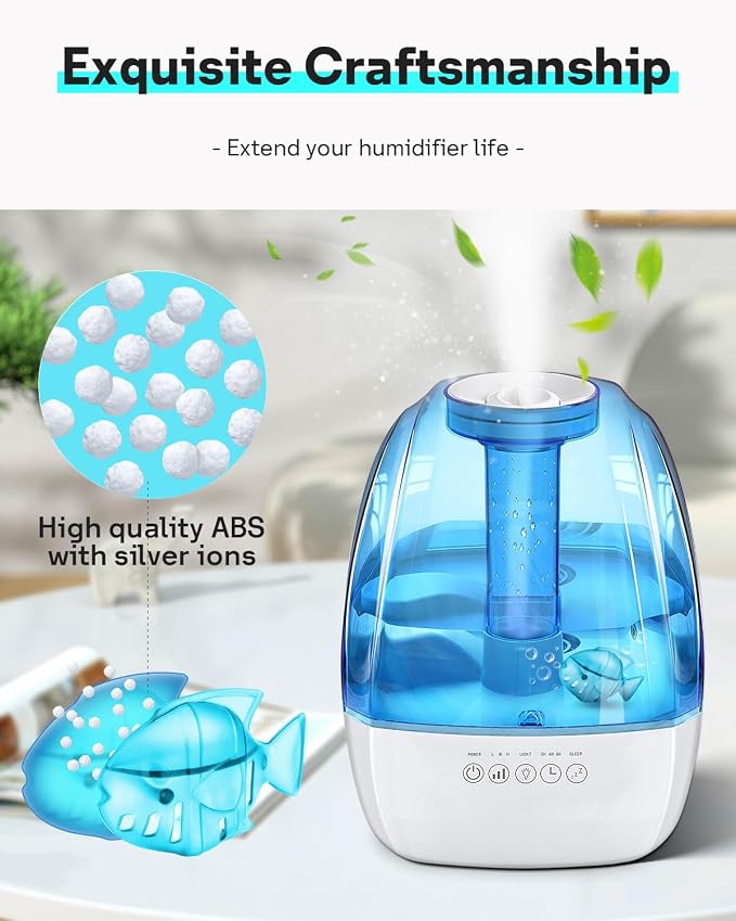 Leemone Humidifier Cleaning Fish for Humidifiers & Fish Tanks, 10 Pack Humidifier Cleaner, Purifies Water, Reduces Scale