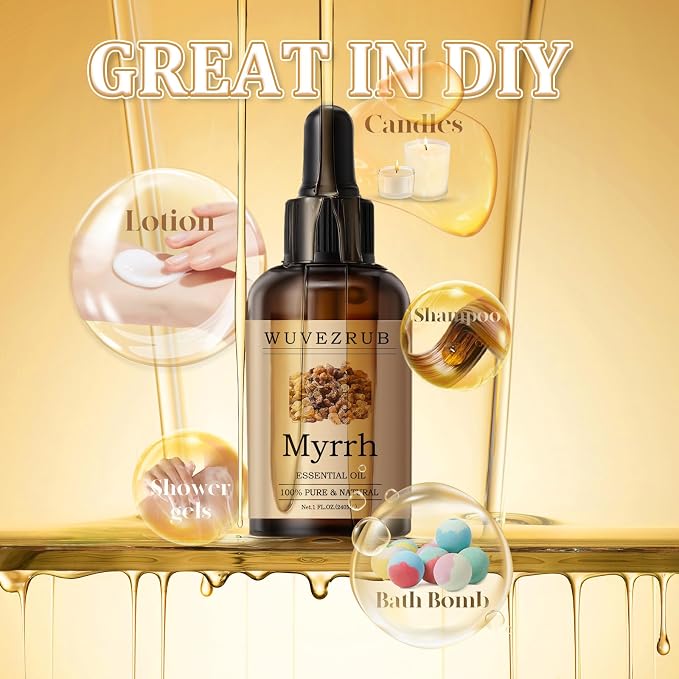 Myrrh Essential Oil 120ML - 100% Pure and Natural Oils for Aromatherapy Diffuser - 4 Fl Oz/Myrrh