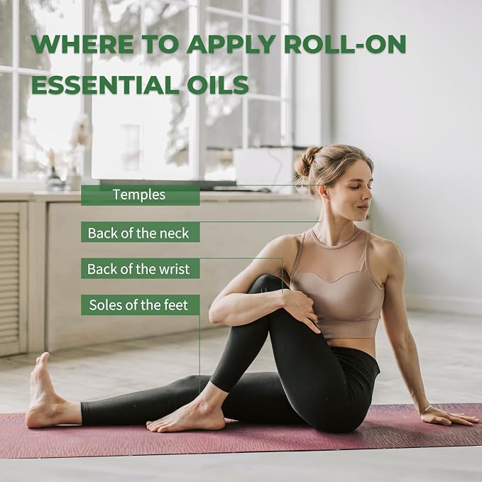 Tea Tree Oil Roll On, Tea Tree Essential Oil Rollerball for Skin Care, Scalp & Nail Care, Fresh Herbal Aromatherapy Roll-On, Portable Travel Size Essential Oil for Women and Men