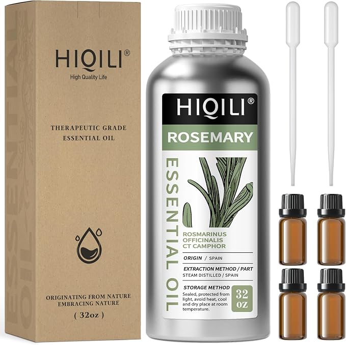 HIQILI 1000ML Rosemary Oil for Hair Growth, Add to Shampoo & Conditioner - 32 Fl Oz