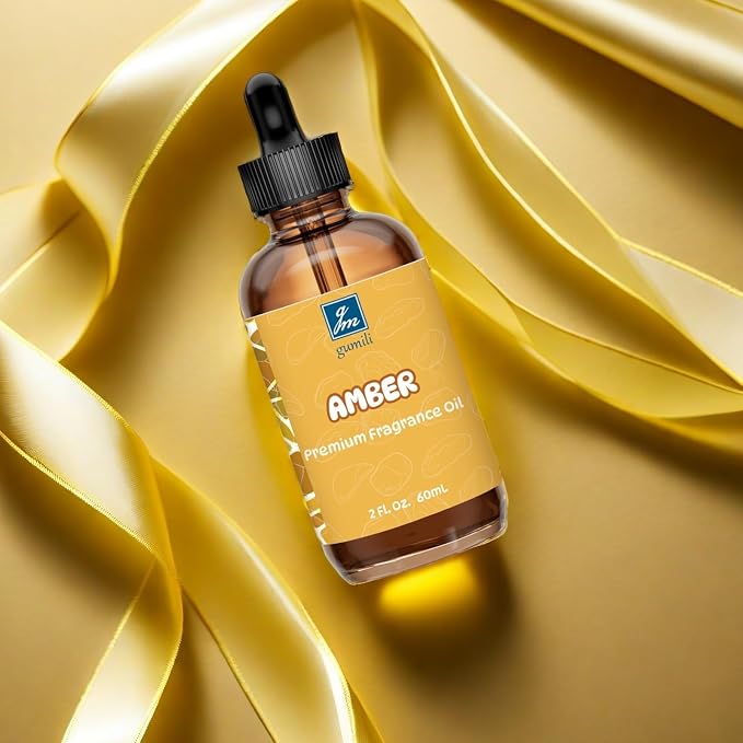 GM Gumili Amber Fragrance Oil 2 Oz, Natural Scent Oil for Home Essential Oils Diffuser, Candle Making, Soap Making, DIY Body Oils, Perfume, Body Mist, Spray - Warm Aroma