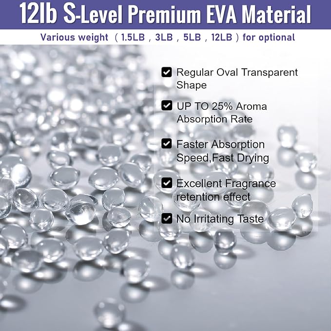 MUBYOK 12lb Premium Unscented Aroma Beads for DIY Car Freshies Eva Beads Bulk Supplies