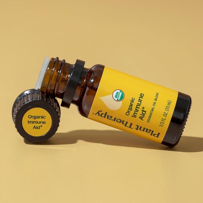 Plant Therapy Organic Immune Aid Essential Oil Blend, 10 mL (1/3 oz), 100% Pure, Undiluted, Supports a Healthy Immune System, Encourages Overall Wellness