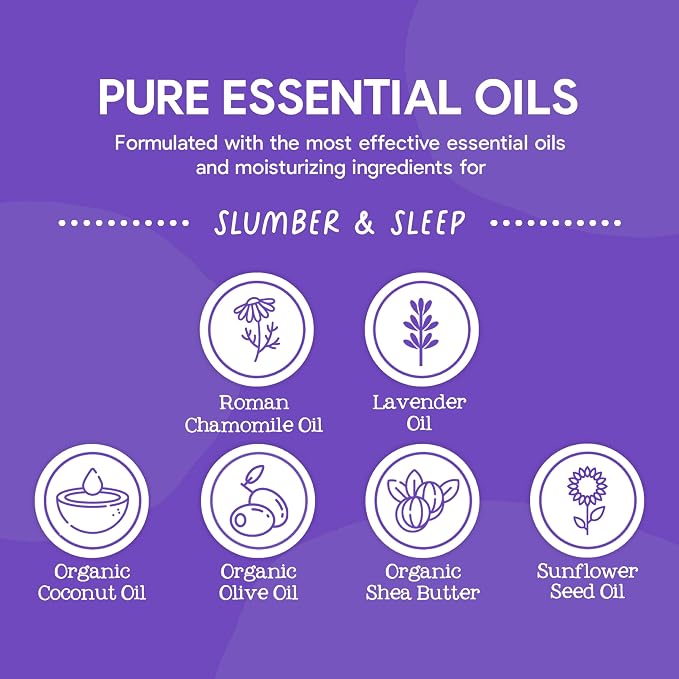 Oilogic Slumber & Sleep Chest Vapor Rub Essential Oil for Babies & Toddlers - Gentle Essential Oils Soothe & Calm the Senses - Pediatrician-Tested, Safe for Baby, Mess-Free Application, .42 Oz