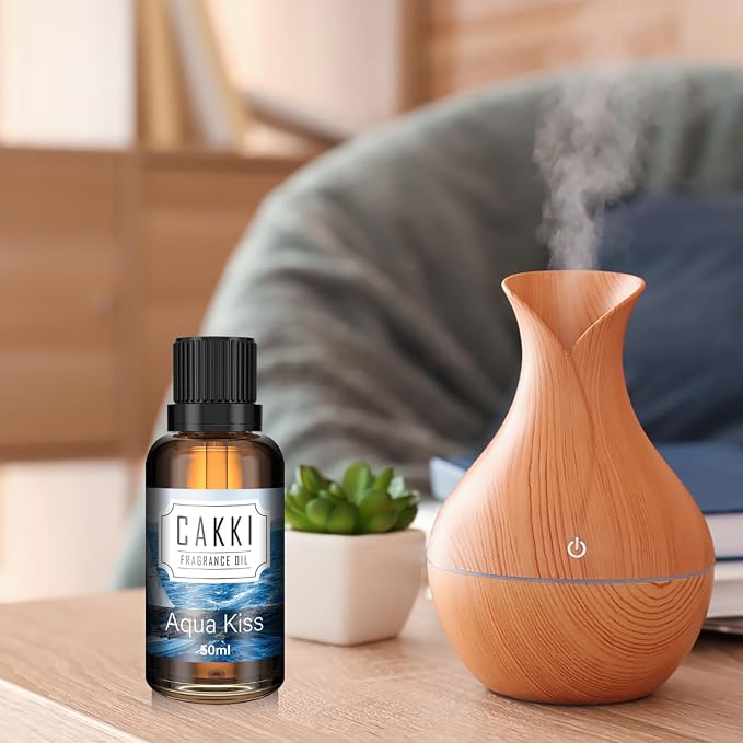 Essential Oils for Diffusers for Home, Scent-Aqua Kiss, Single Large Size 50ml, Cakki Fragrance Oils, for Candle Making, for Soap Making, Diffuser Oil Scents