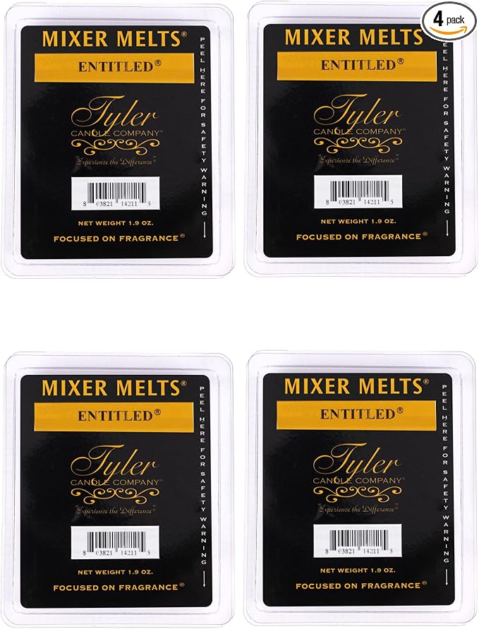 Tyler Candle Company Entitled 1.9 Ounce Scented Mixer Wax Melt Cubes for Tart Burner, Pack of 4