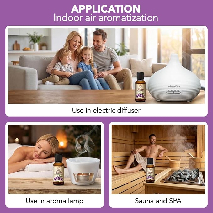 Lavender Essential Oils 1.7 Fl Oz for Diffusers - Aromatherapy - Pure Lavender Oil - Fragrance Oil for Sleep - Skin Care - Body - Hair