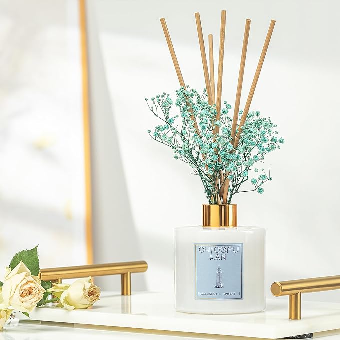 Reéd Diffuser,6.7 oz Natural Essential Scented Oil with Diffuser Sticks, Best for Bathroom Decor, Living Room Decor, Home & Office Decor, Aromatherapy Diffuser Oil Gift Set