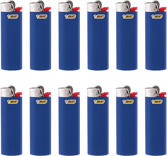 BIC Classic Maxi Pocket Lighter, Blue, 12-Pack (Packaging May Vary)