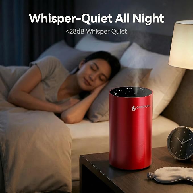 GentleJet LiteMist Waterless Rechargeable Aroma Diffuser for Bedroom, Office & Car, Cold-Air Essential Oil Mist, Aluminum Body, 20ml