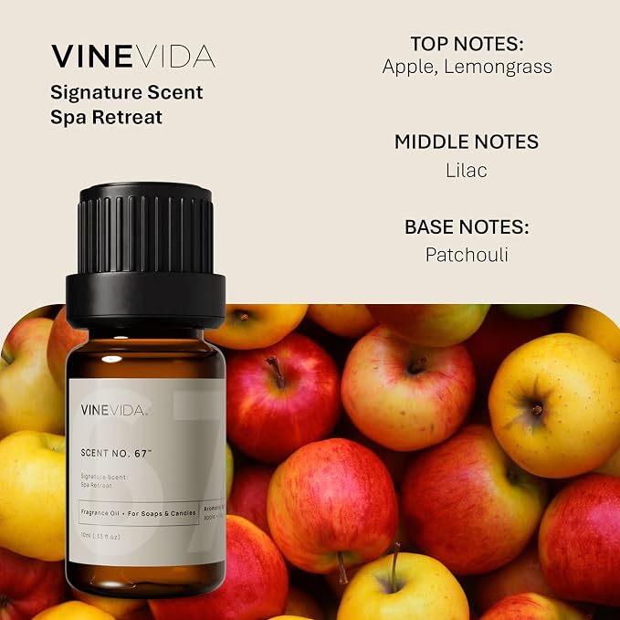 VINEVIDA [0.33oz] Spa Retreat Fragrance Oil for Candle Making and Soap Making - Premium Candle Scents for Soy Candles