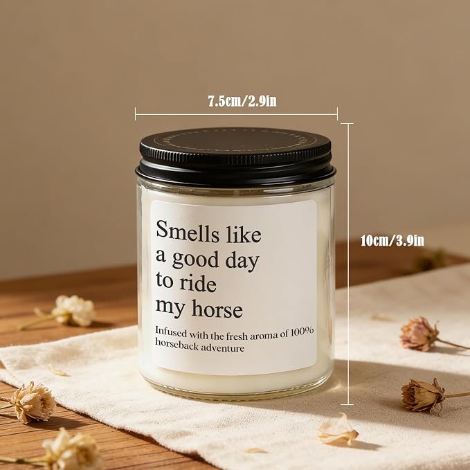 Horse Gifts for Women, Cool Horse Lover Gifts for Women, Men, Riders, Girls, Equestrian, Birthday Thanksgiving Christmas Gift for Girls, Soy Wax Lavender Scented Candle