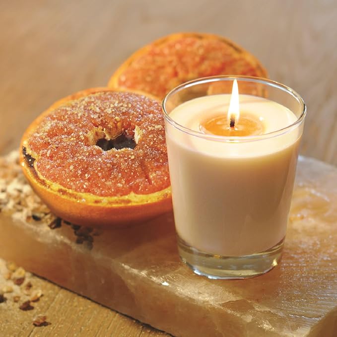 Root Candles Scented Candles Honeycomb Beeswax Blend Premium Handcrafted Candle, Large Veriglass, Sugared Grapefruit