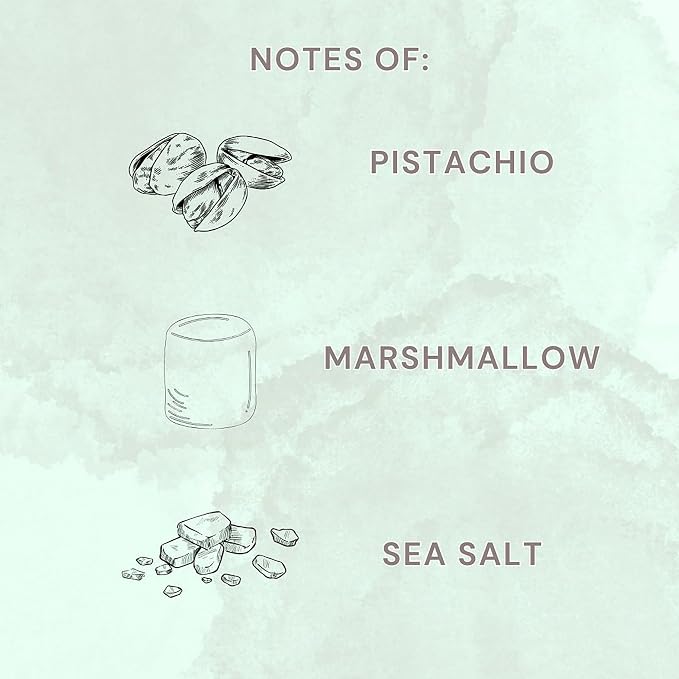 Frosted Scented 2 Wick Candles AW (Savor (Pistachio + Marshmallow + Sea Salt))