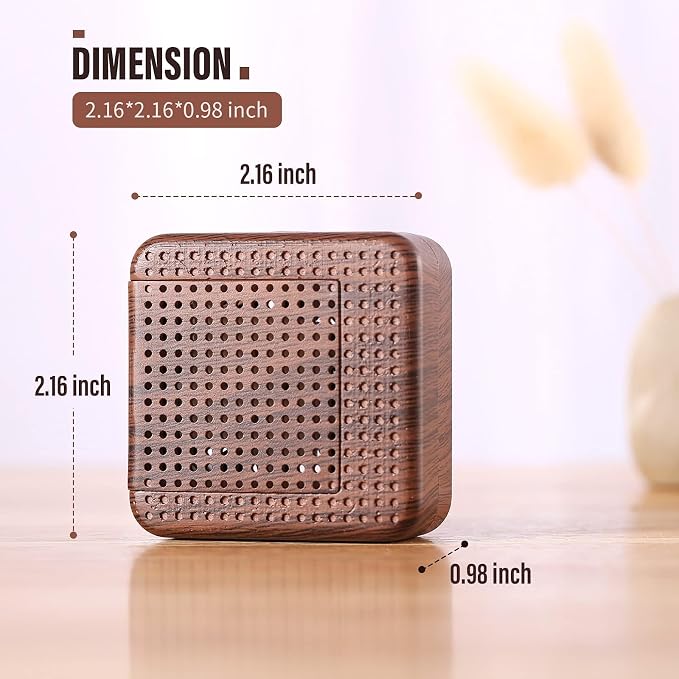Weljoy Wood Grain Portable Diffuser for Essential Oils – Car or Travel, Mini Size, Quiet, Waterless, Re-Chargeable Battery or USB (Dark Brown)